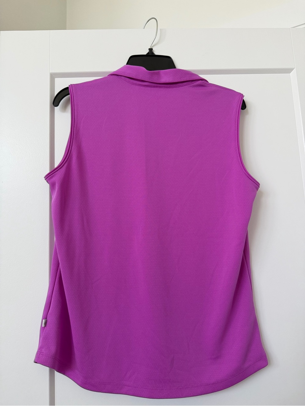 Lady Hagen Sleeveless V-Neck Polo Tank - Fuchsia - Bx2 - Picture 2 of 6